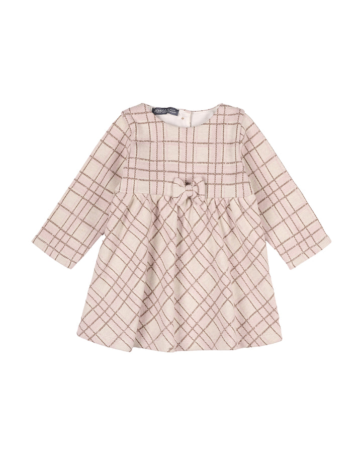 Girls Plaid Bow Dress