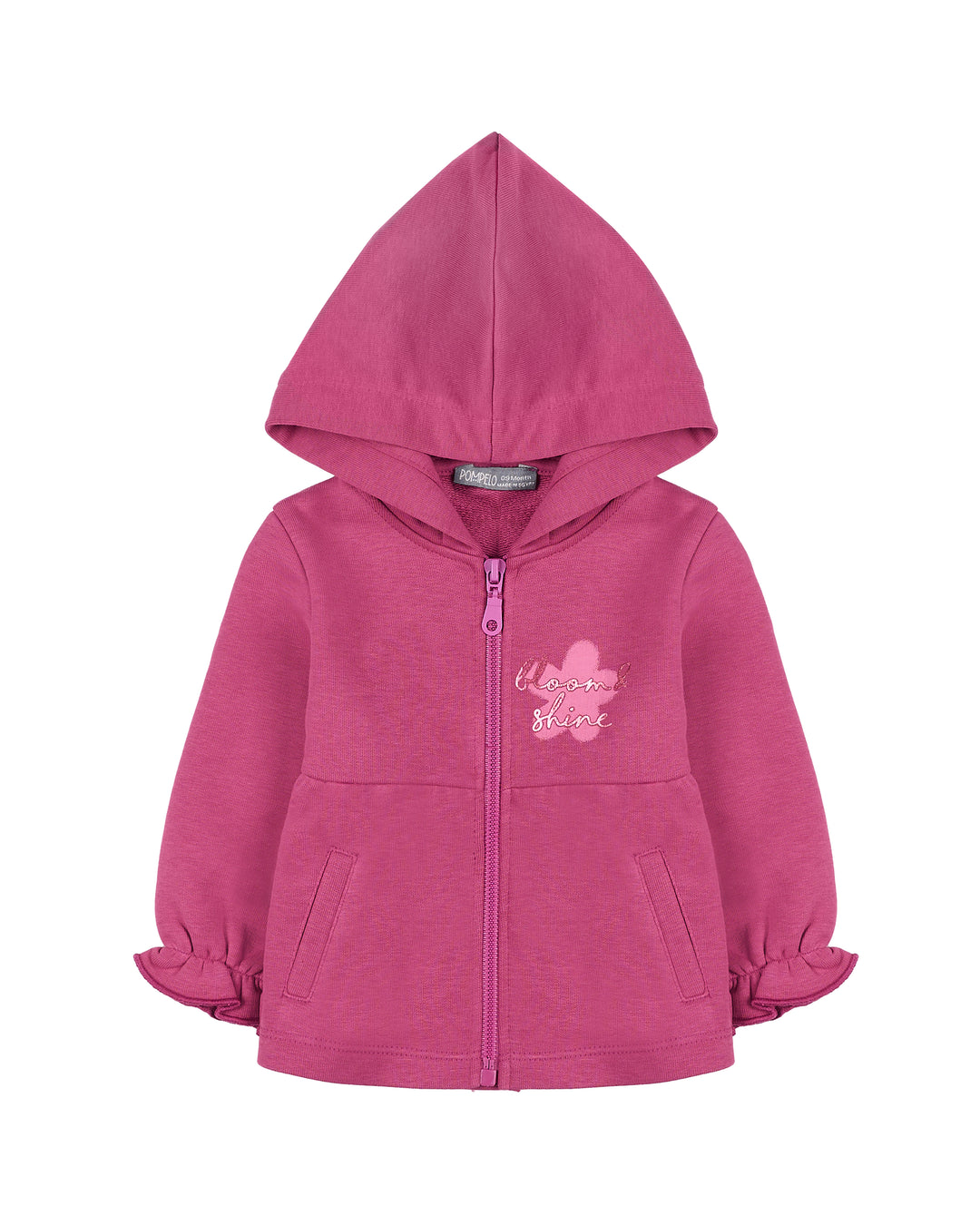 Ruffle Zip-Up Hoodie
