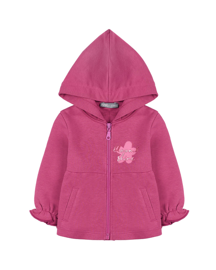 Ruffle Zip-Up Hoodie