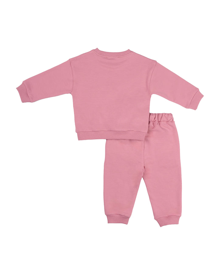 Girls Bear Graphic Sweatshirt and Joggers Set