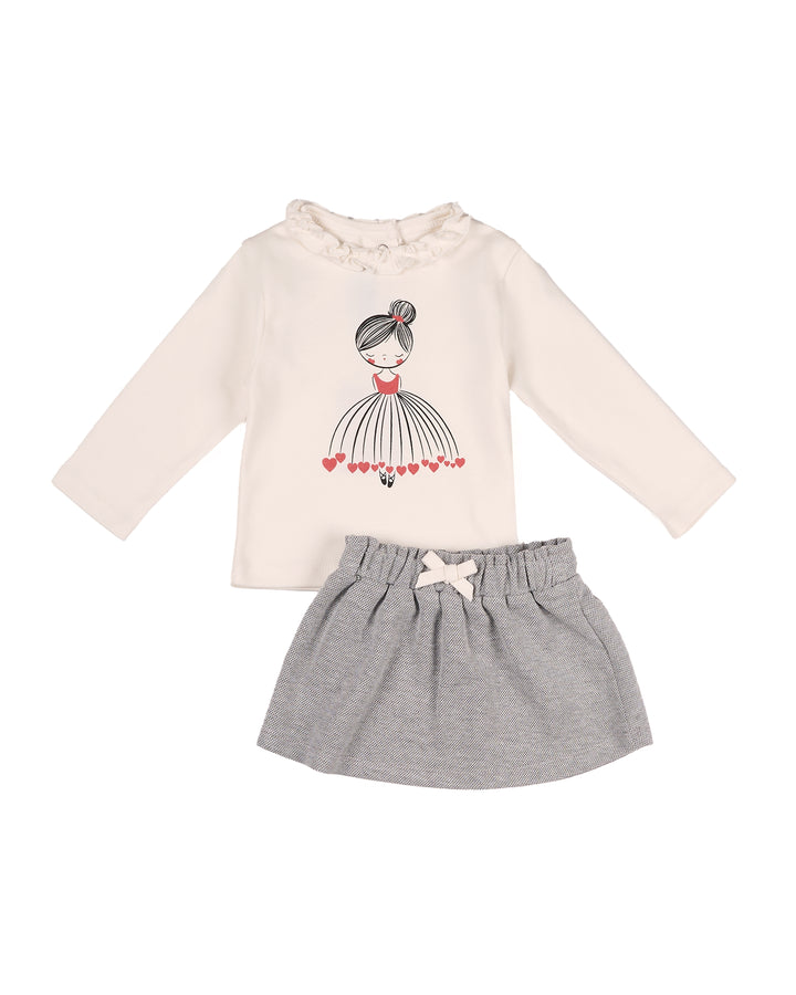 Girls LOVE Graphic Top and Skirt Set