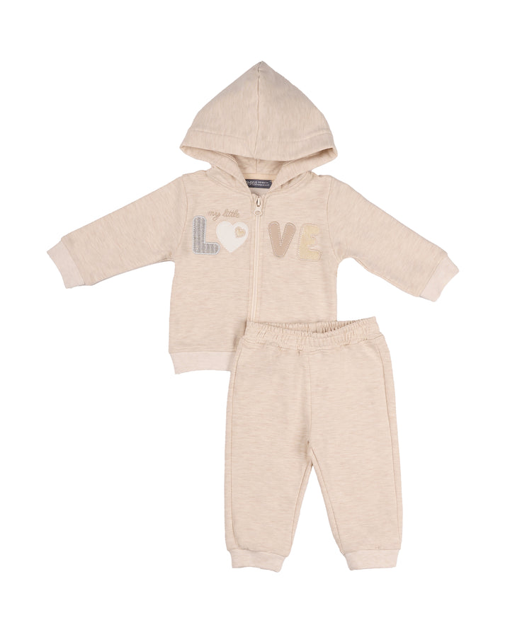 Girls Love Printed Zip Hoodie