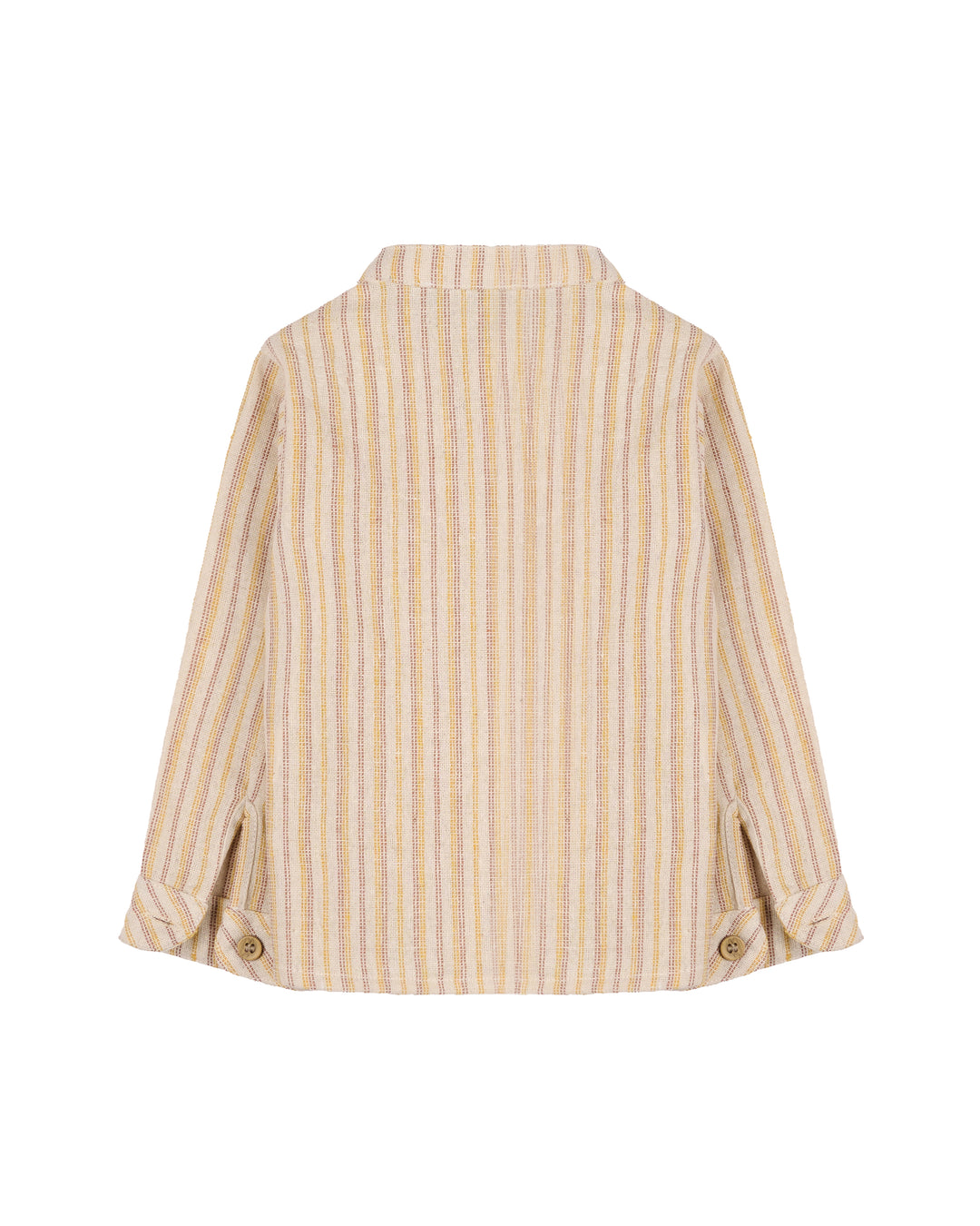 Boys Striped Mandarin Collar Shirt