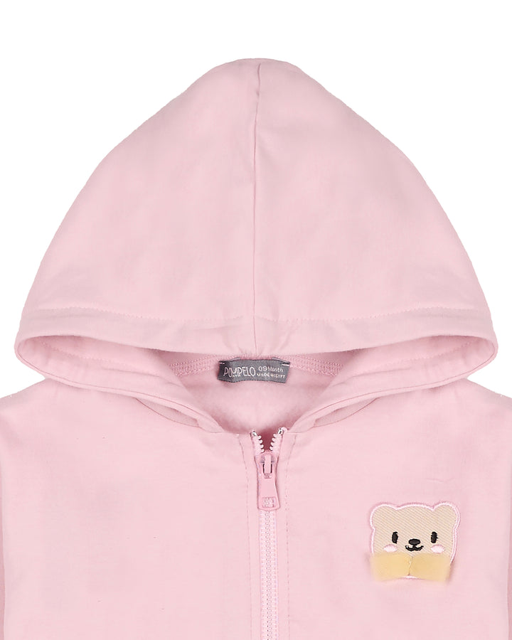 Soft Pink Zip-Up Hoodie for Kids