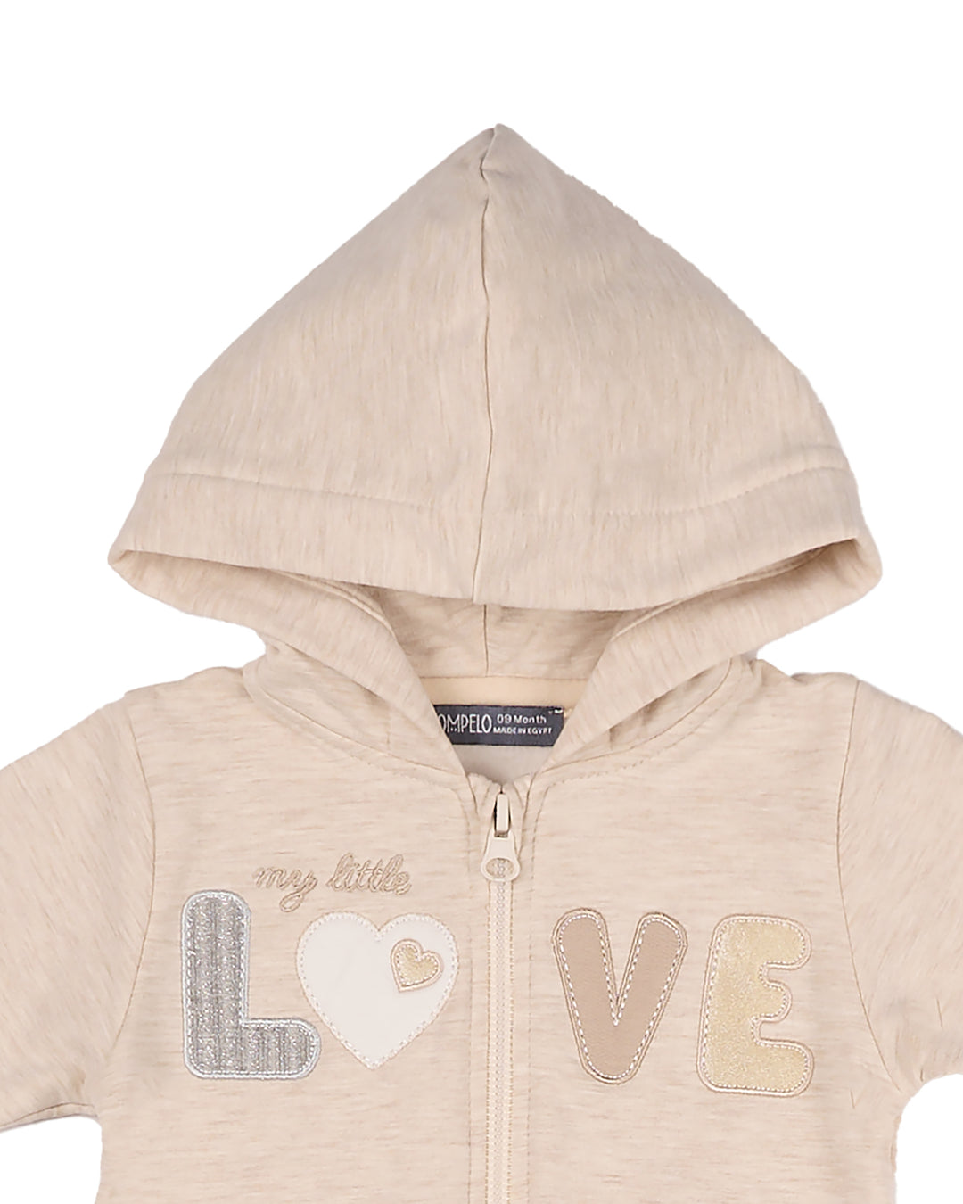 Girls Love Printed Zip Hoodie