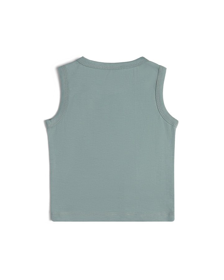 Graphic sleeveless t-shirt