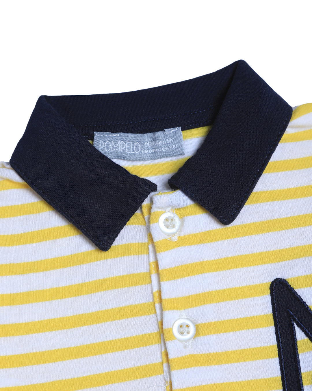 Graphic striped poloshirt