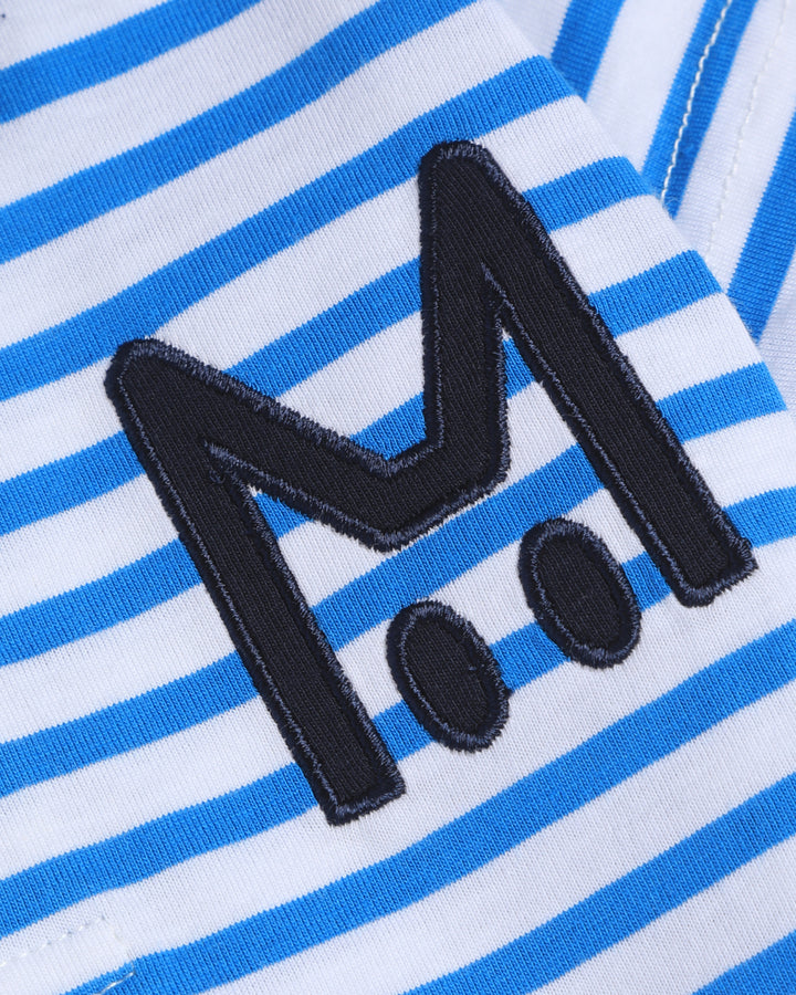 Graphic striped poloshirt