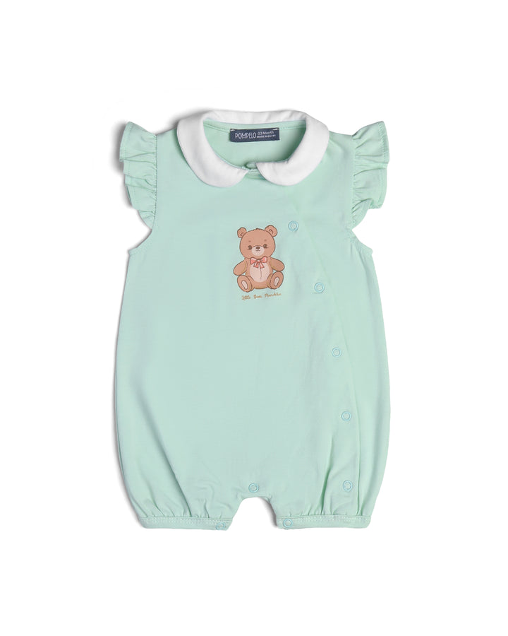 Graphic sleeveless playsuit bear print