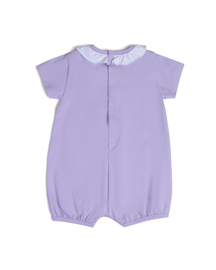 Graphic shortsleeve playsuit floral heart embroidery