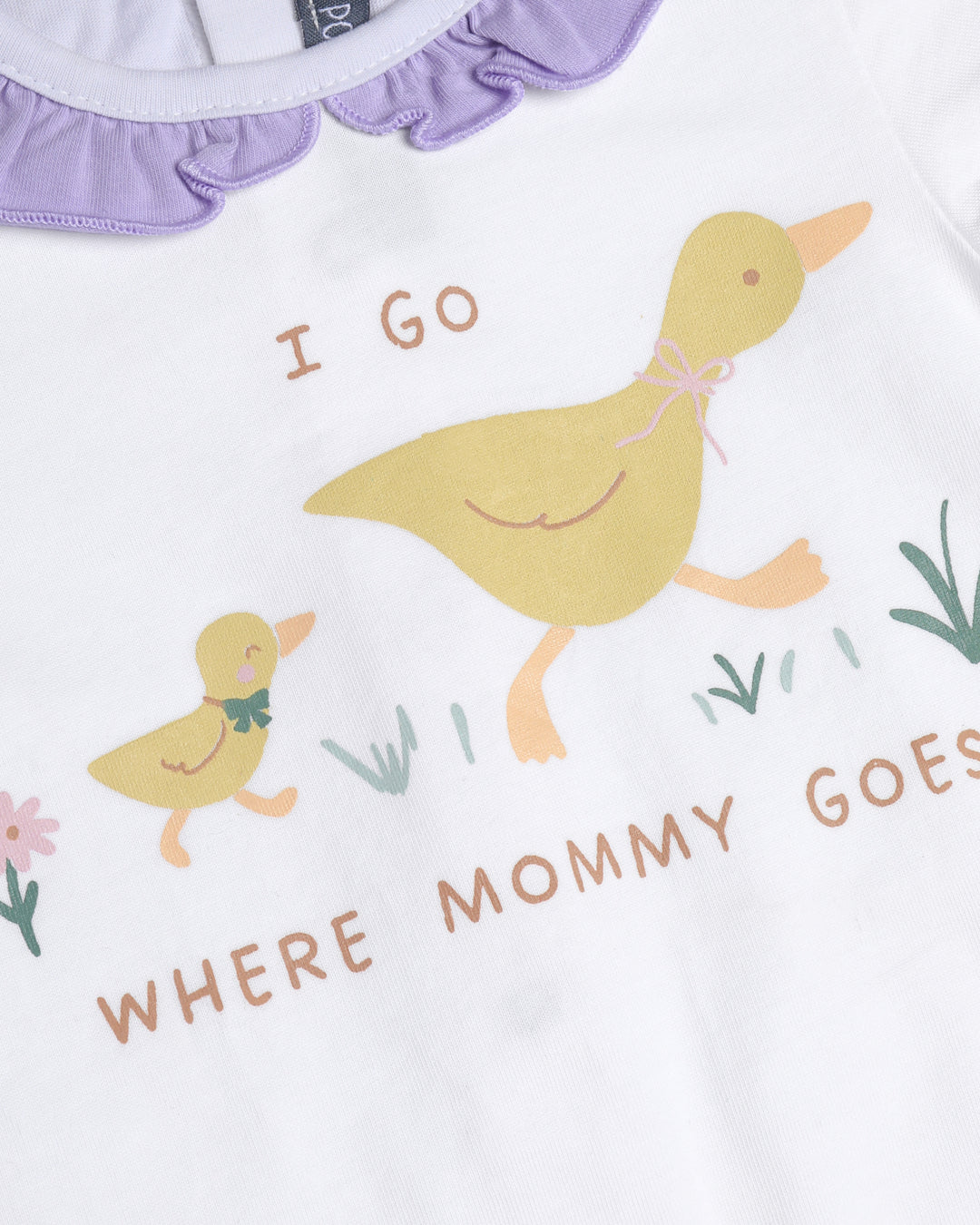 Graphic shortsleeve playsuit duck print