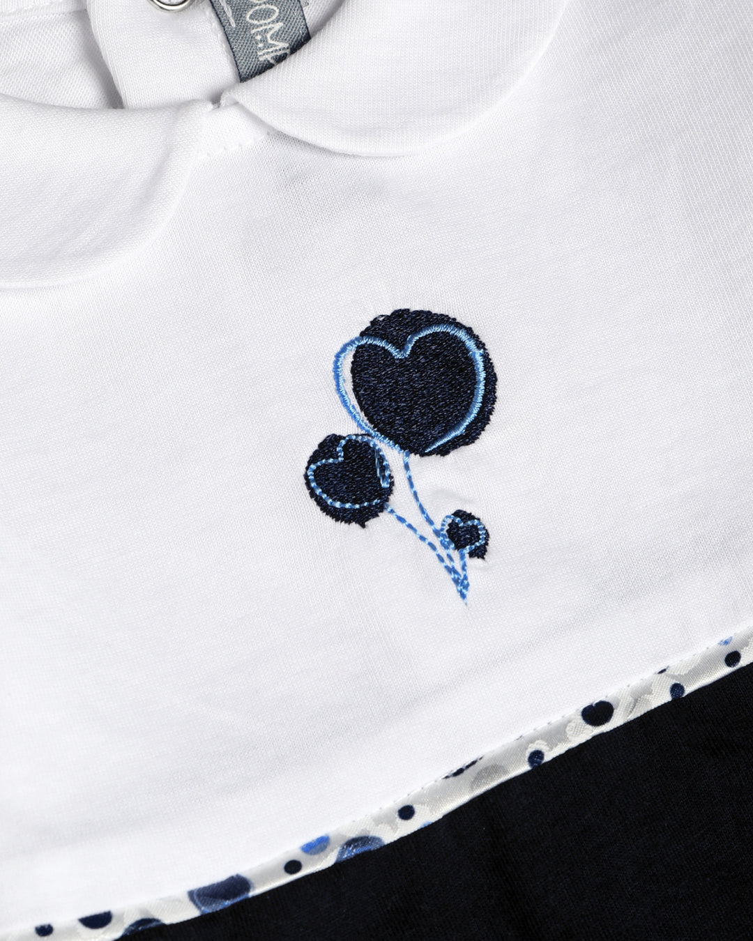 Graphic longsleeve playsuit balloon embroidery footed