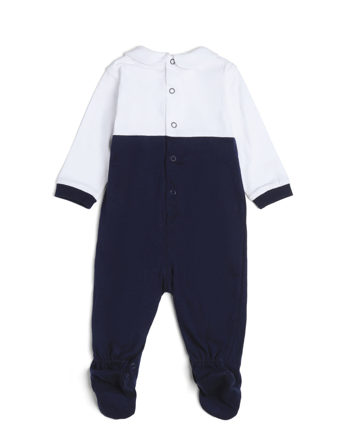 Graphic longsleeve playsuit balloon embroidery footed