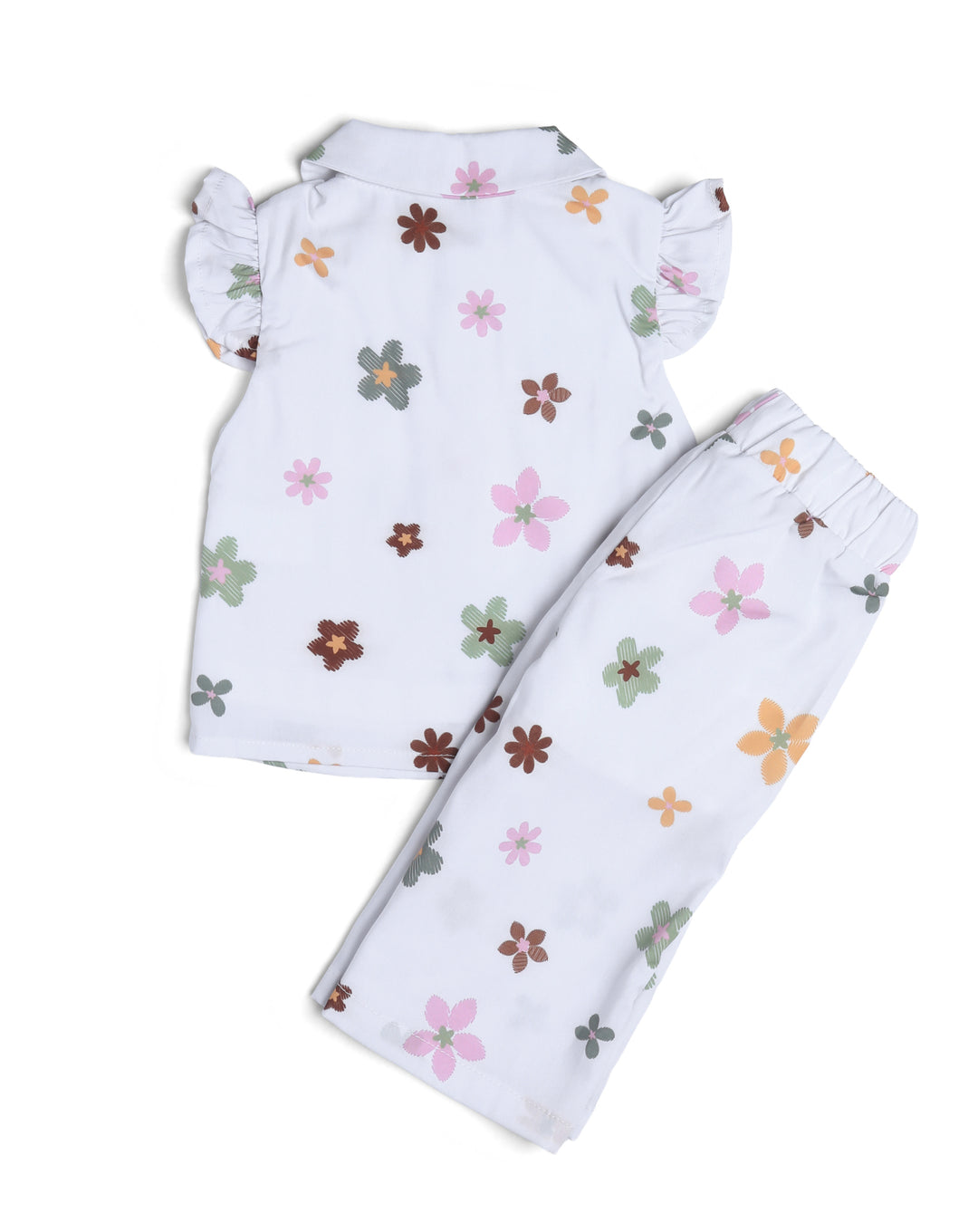 2PCS woven set flower print