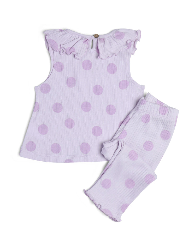 Graphic pyjama set polka dot print