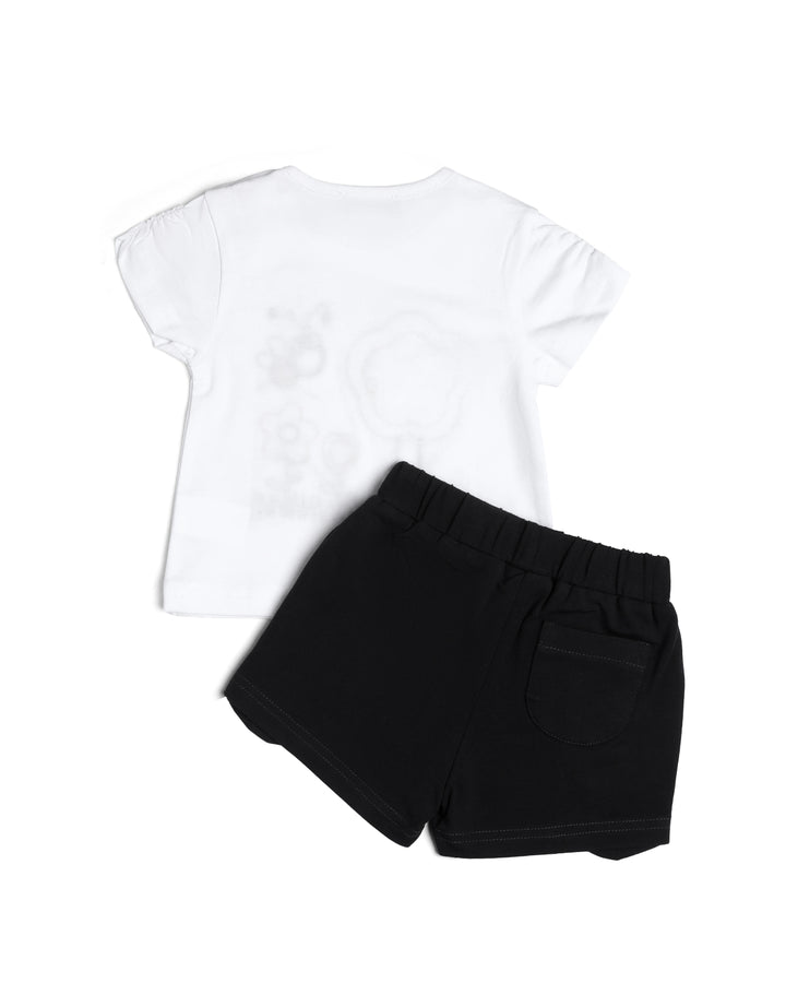 Graphic pyjama set bee embroidery