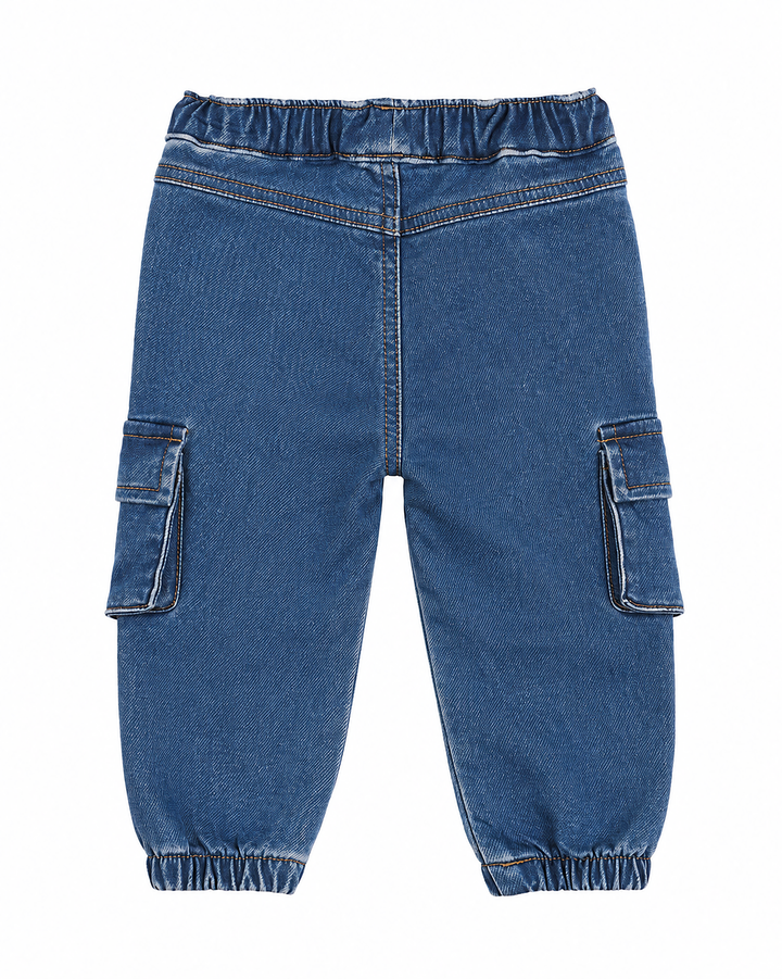 Kids Denim Cargo Joggers