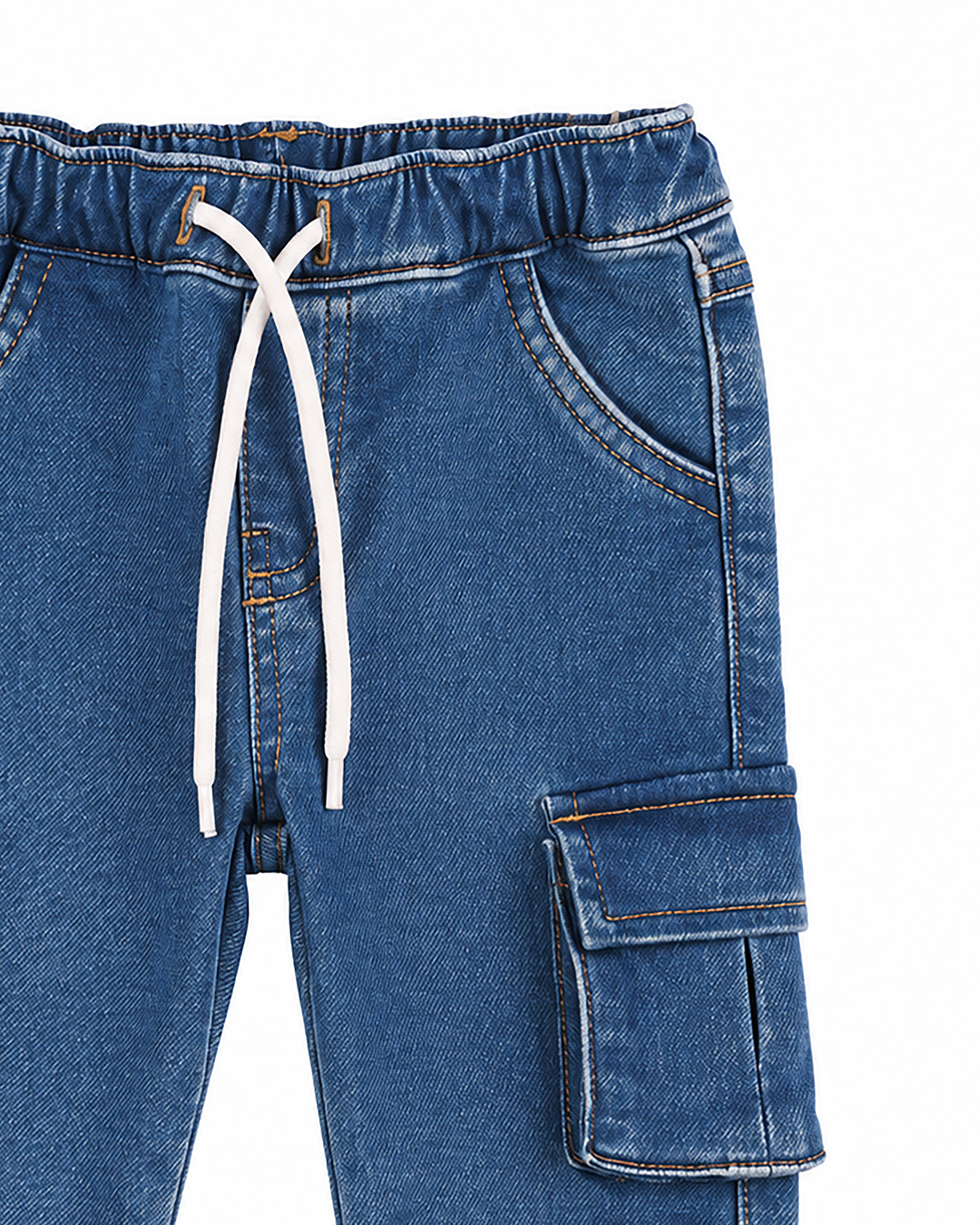 Kids Denim Cargo Joggers