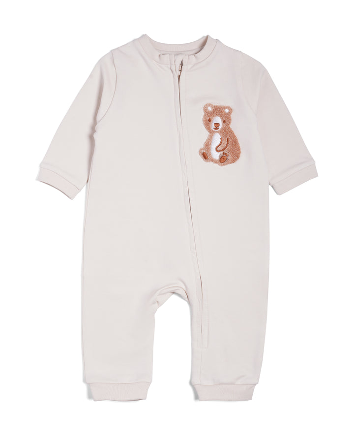 Graphic longsleeve full zip playsuit