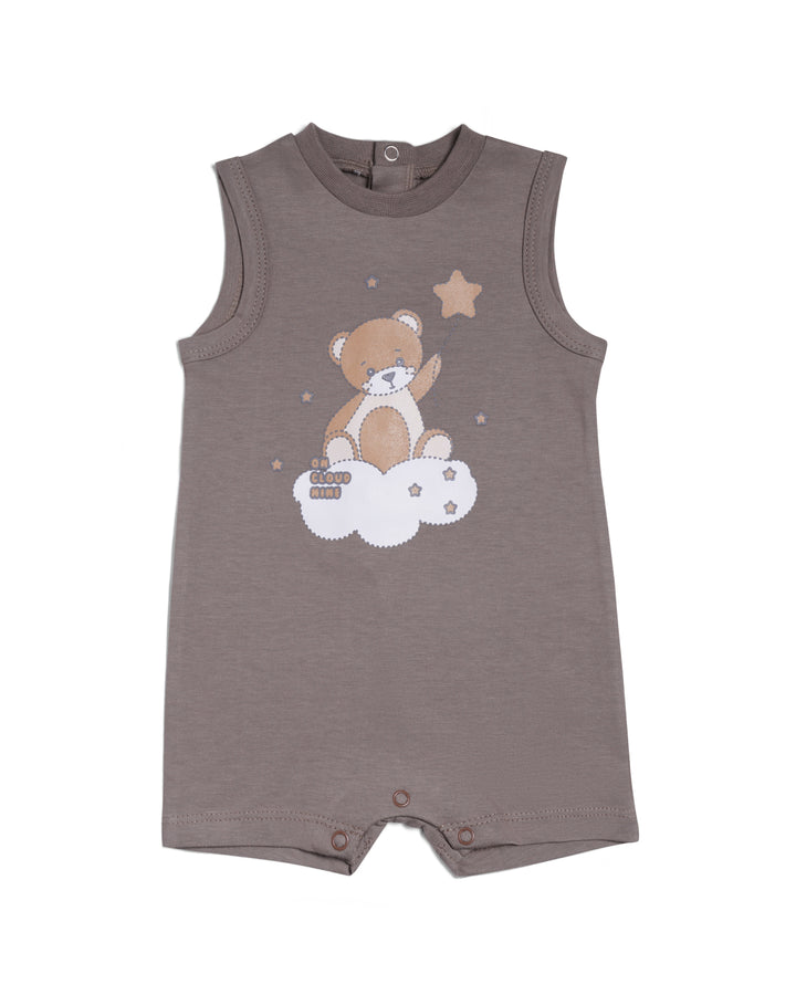 Graphic sleeveless playsuit