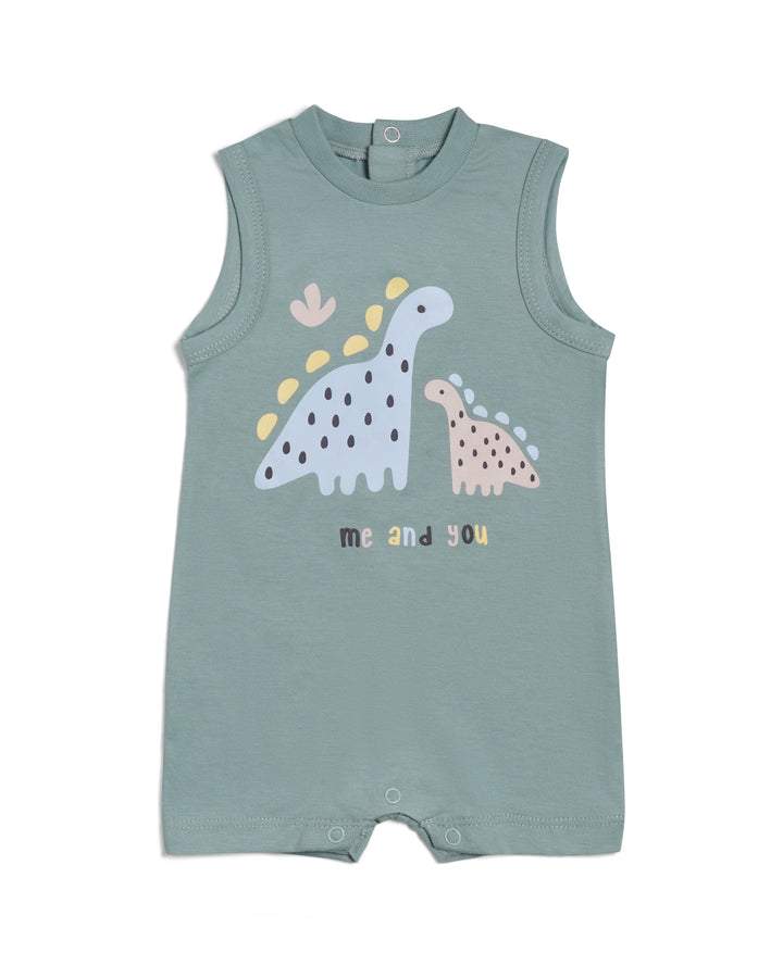Graphic sleeveless playsuit