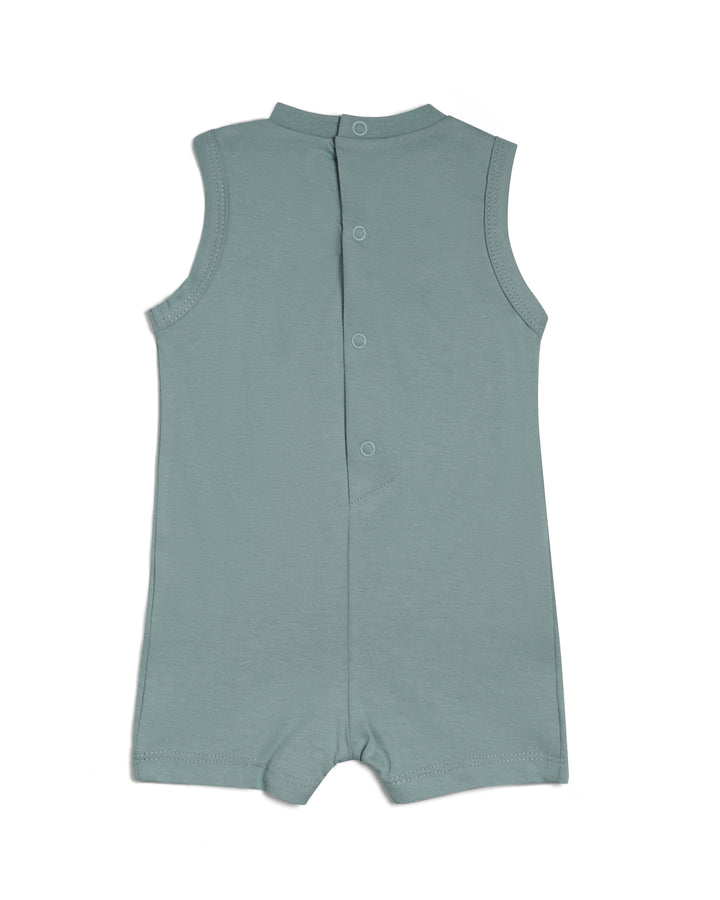 Graphic sleeveless playsuit
