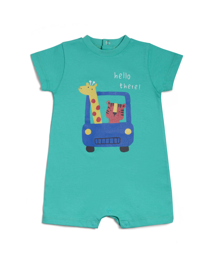 Graphic shortsleeve playsuit