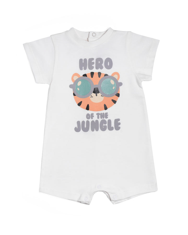 Graphic shortsleeve playsuit