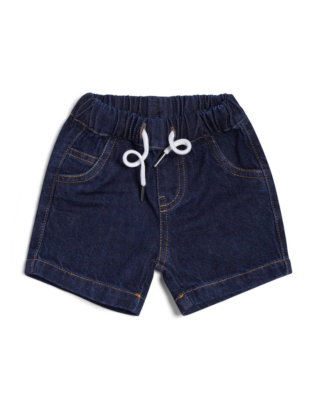 Pull on denim shorts