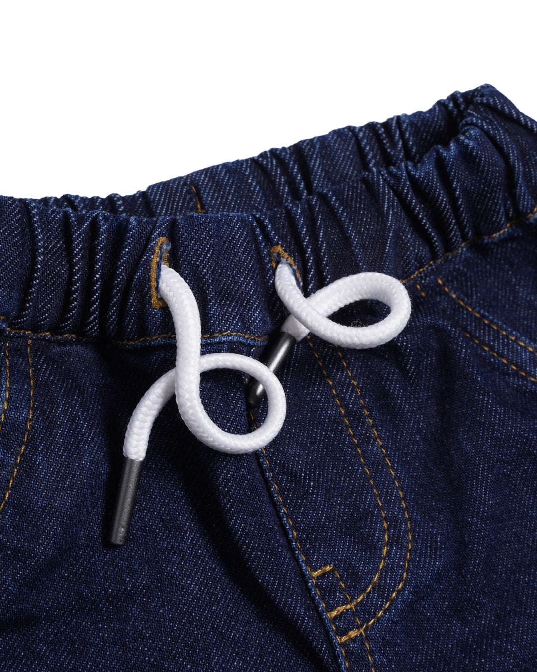 Pull on denim shorts