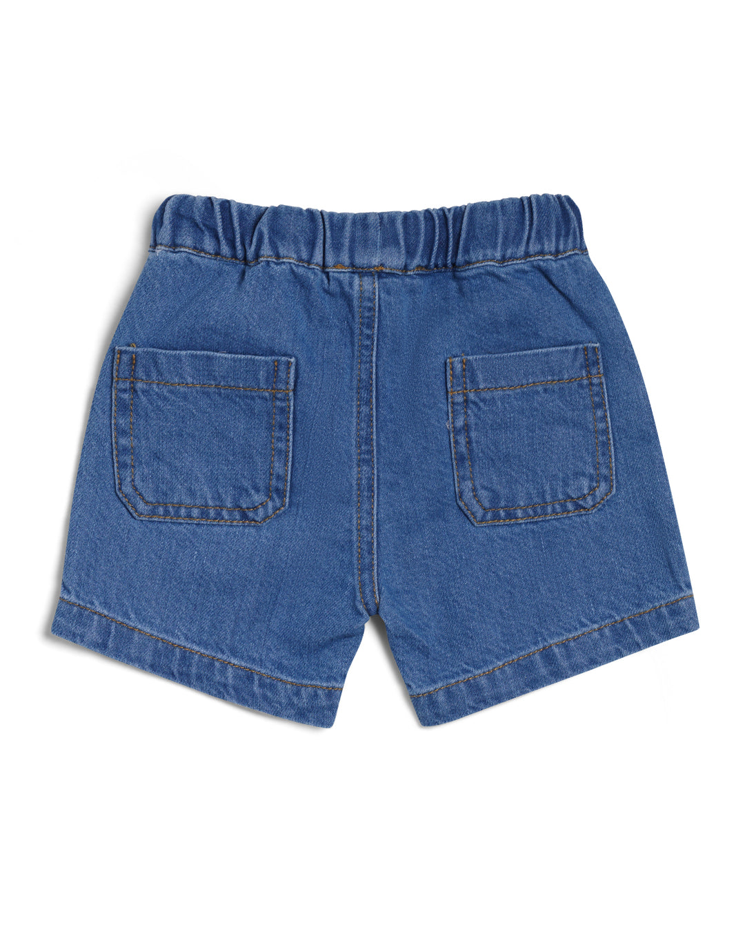 Pull on denim shorts
