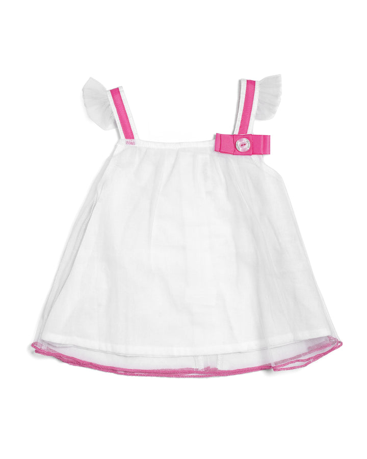 Blouse bow and ruffle