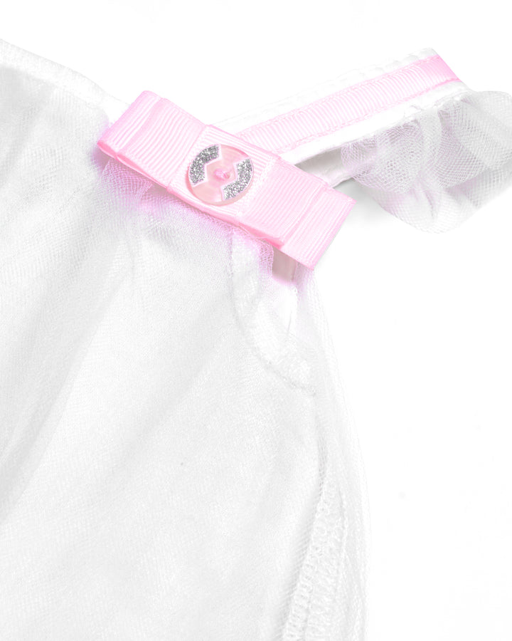 Blouse bow and ruffle