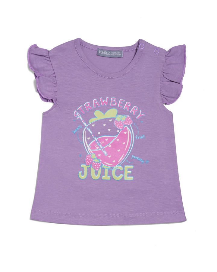Graphic shortsleeve t-shirt strawberry juice