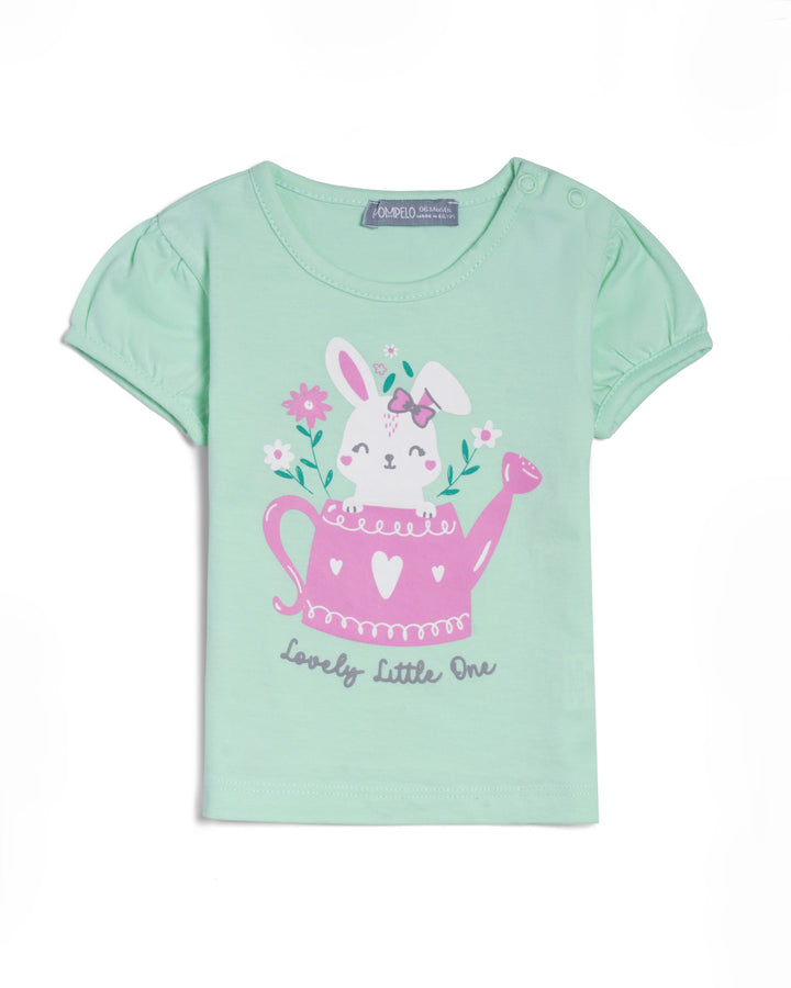 Graphic shortsleeve t-shirt watering can graphic print