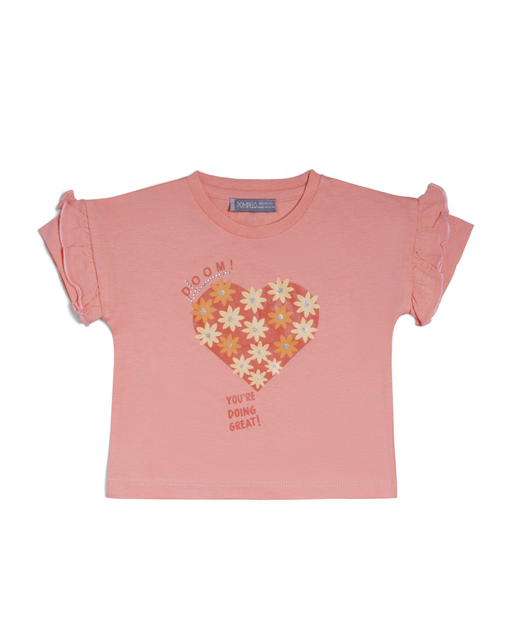 Graphic shortsleeve t-shirt floral pattern