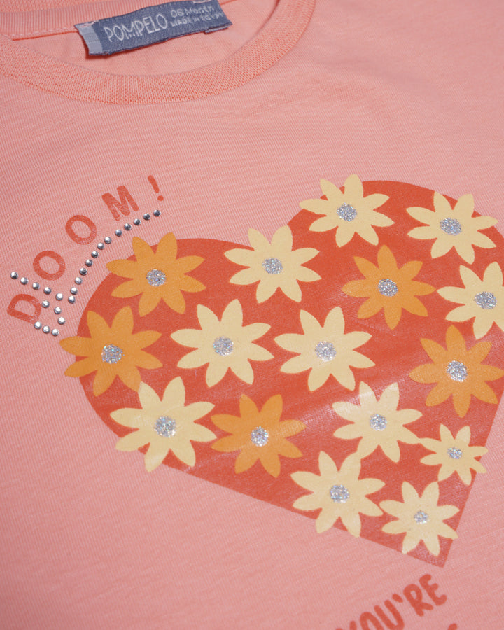 Graphic shortsleeve t-shirt floral pattern