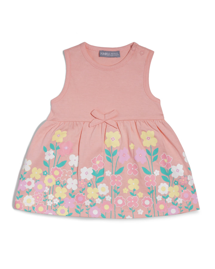 Dress bow detail + floral print