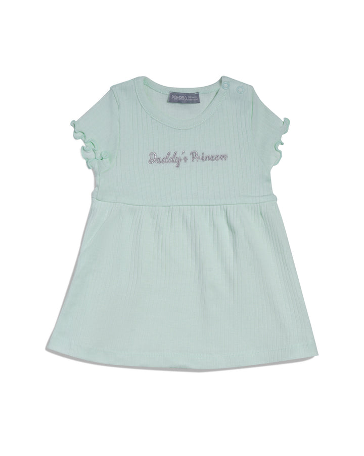 Dress cap sleeves with ruffle trim
