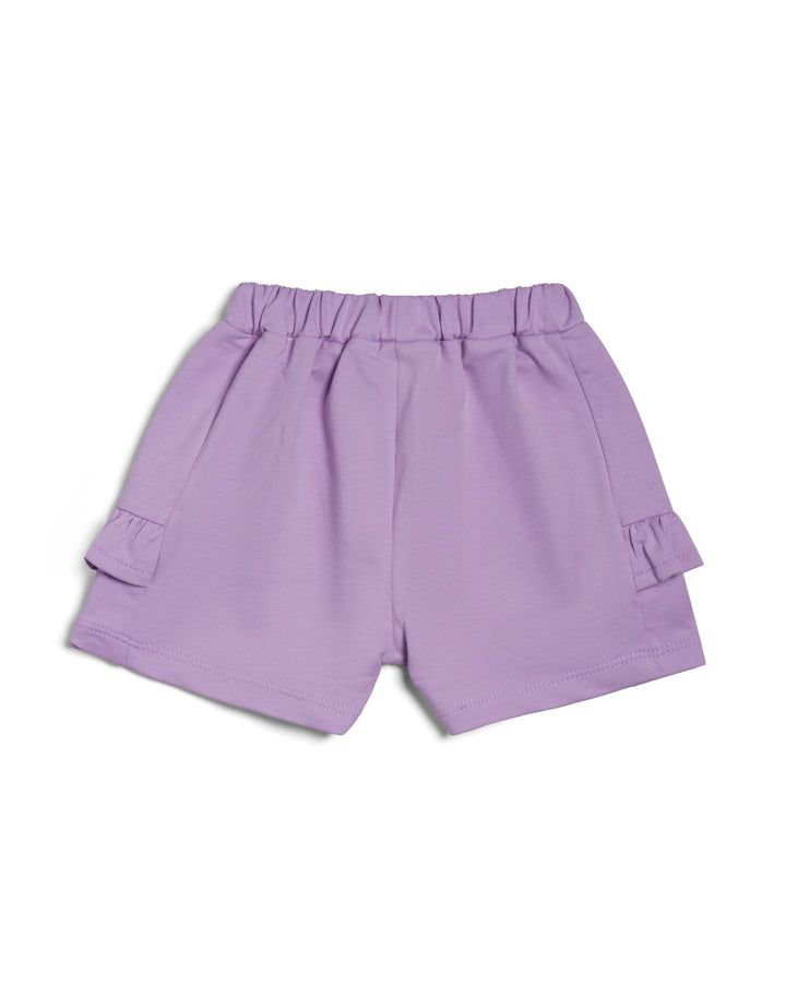 Shorts ruffle pocket detail