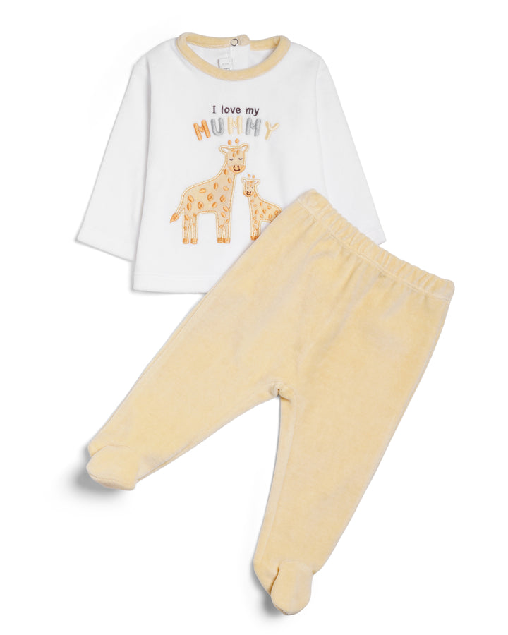 2PCS Pyjama Set Mommy Giraffe